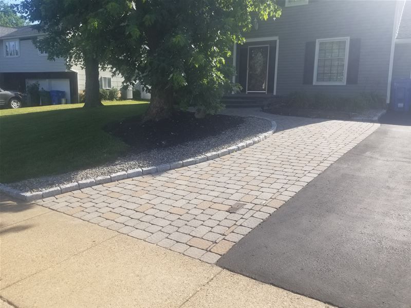 Cobblestone driveway apron South Jersey