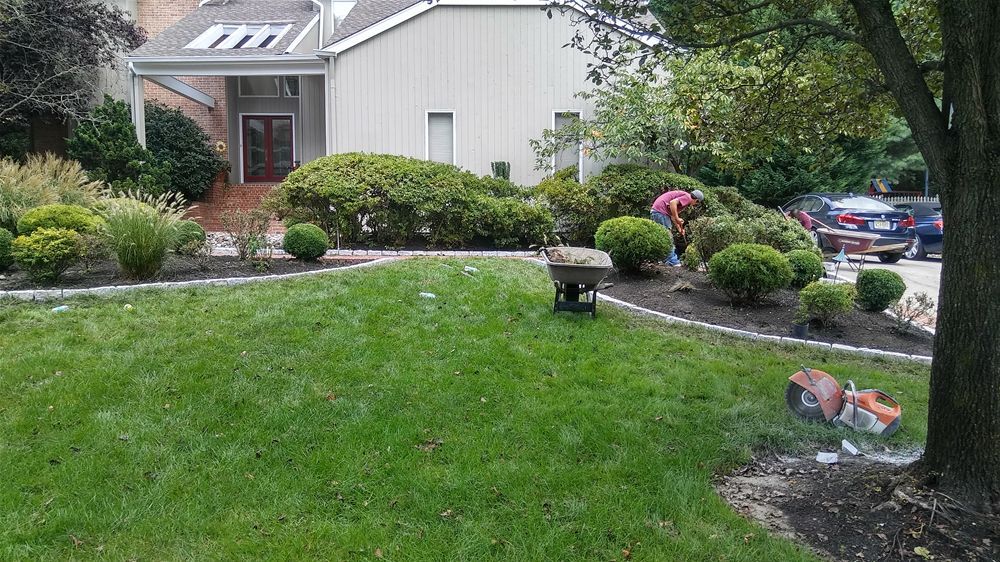 PennyGreen crew installing landscape design South Jersey
